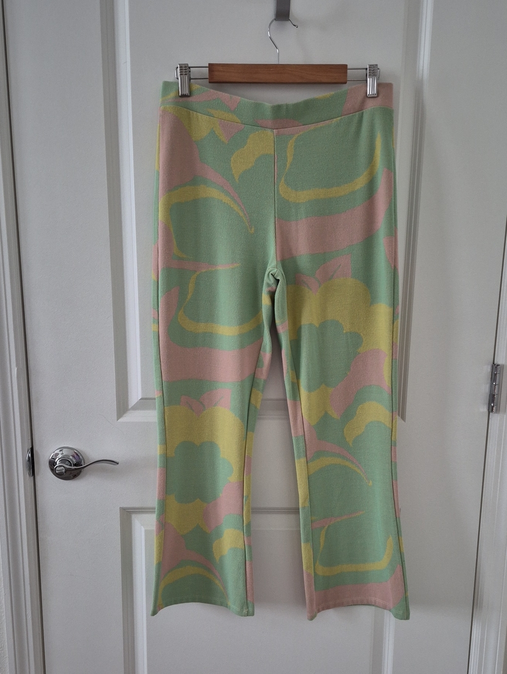 Zara Pastel Swirl Wide-Leg Pants in Mint, Pink & Yellow
